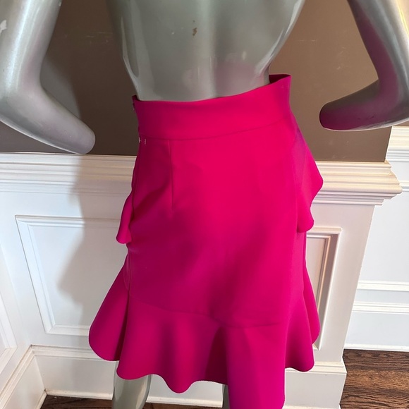 NWT ZARA Hot Pink Layered Ruffle Skirt Sz Small - Picture 3 of 4